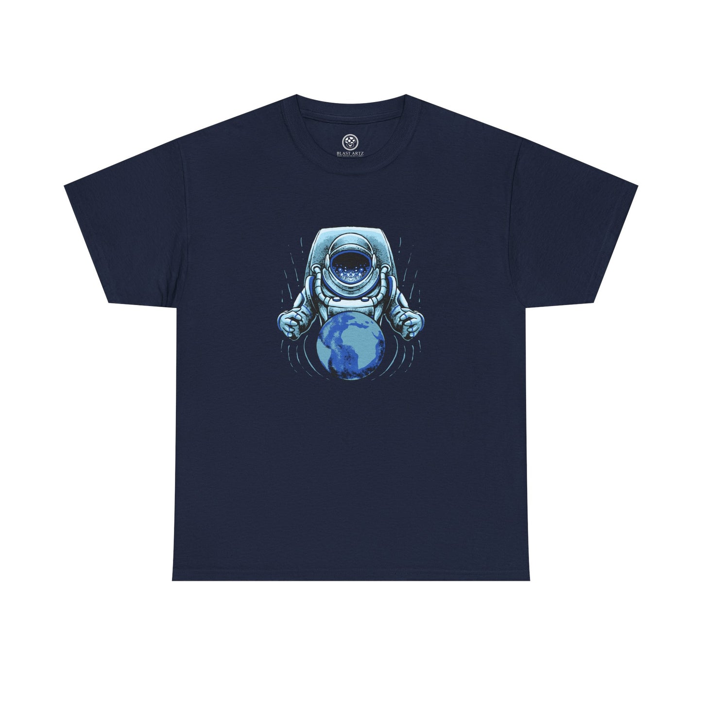 Astronaut Galaxy T-Shirt – Blue Cosmic Space Tee