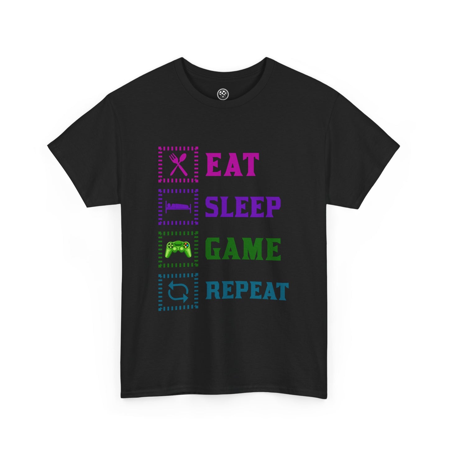 Eat Sleep Game Tee – Gamer Routine Shirt