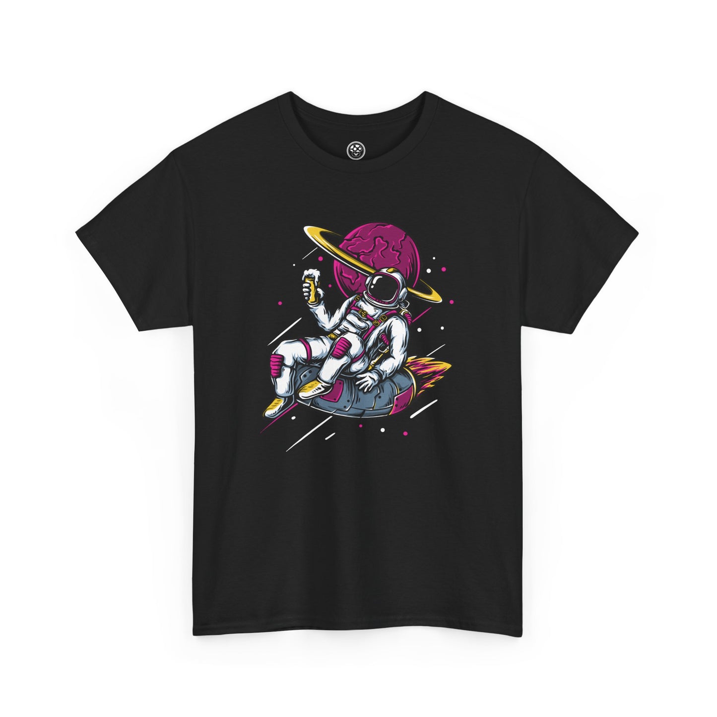 Colorful Astronaut Tee – Trendy Space Cotton Shirt