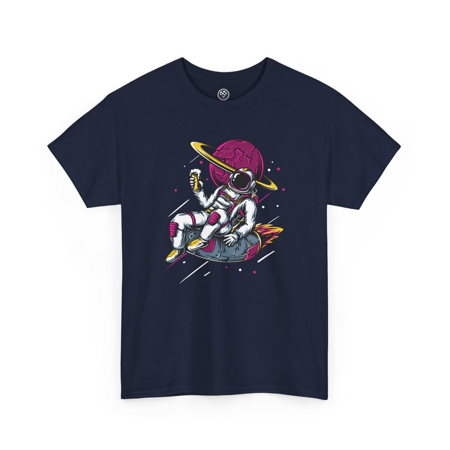 Colorful Astronaut Tee – Trendy Space Cotton Shirt