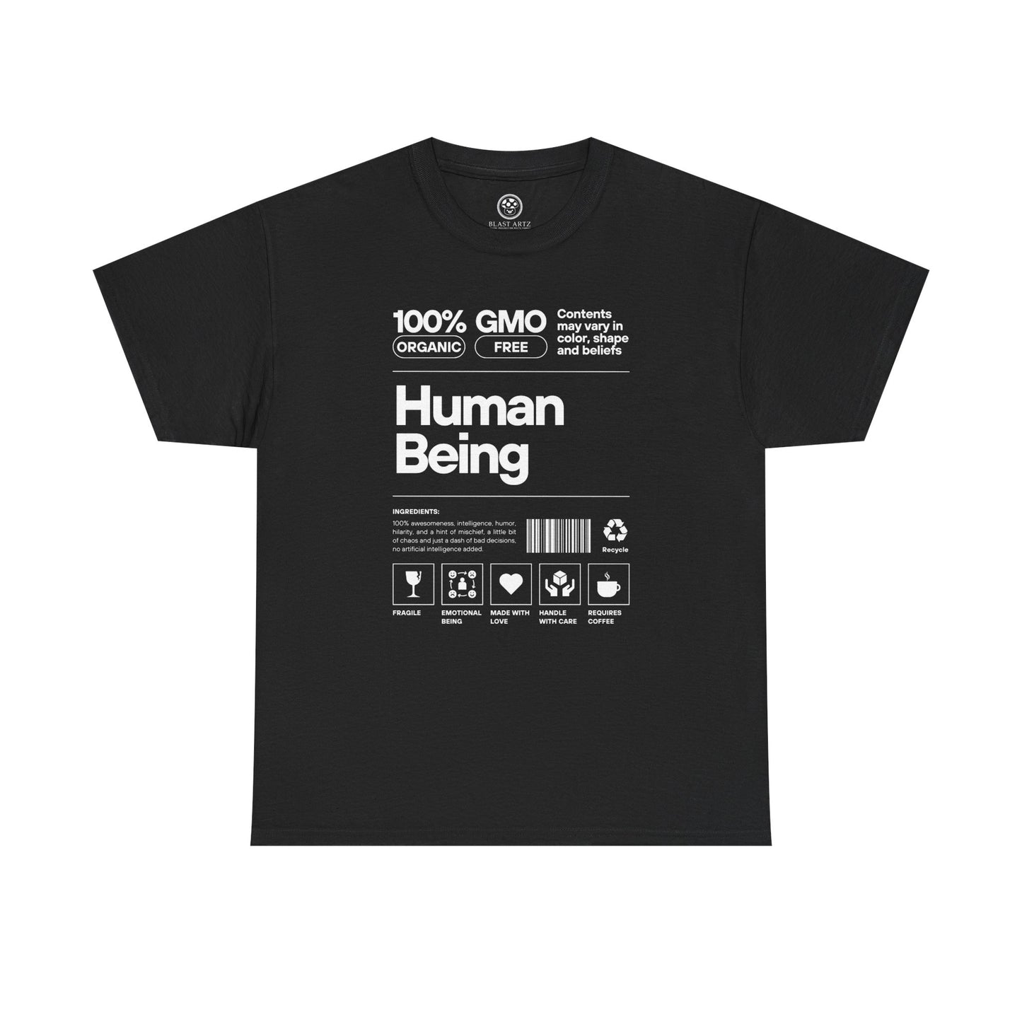 Human Being Spec Sheet Tee (Black)
