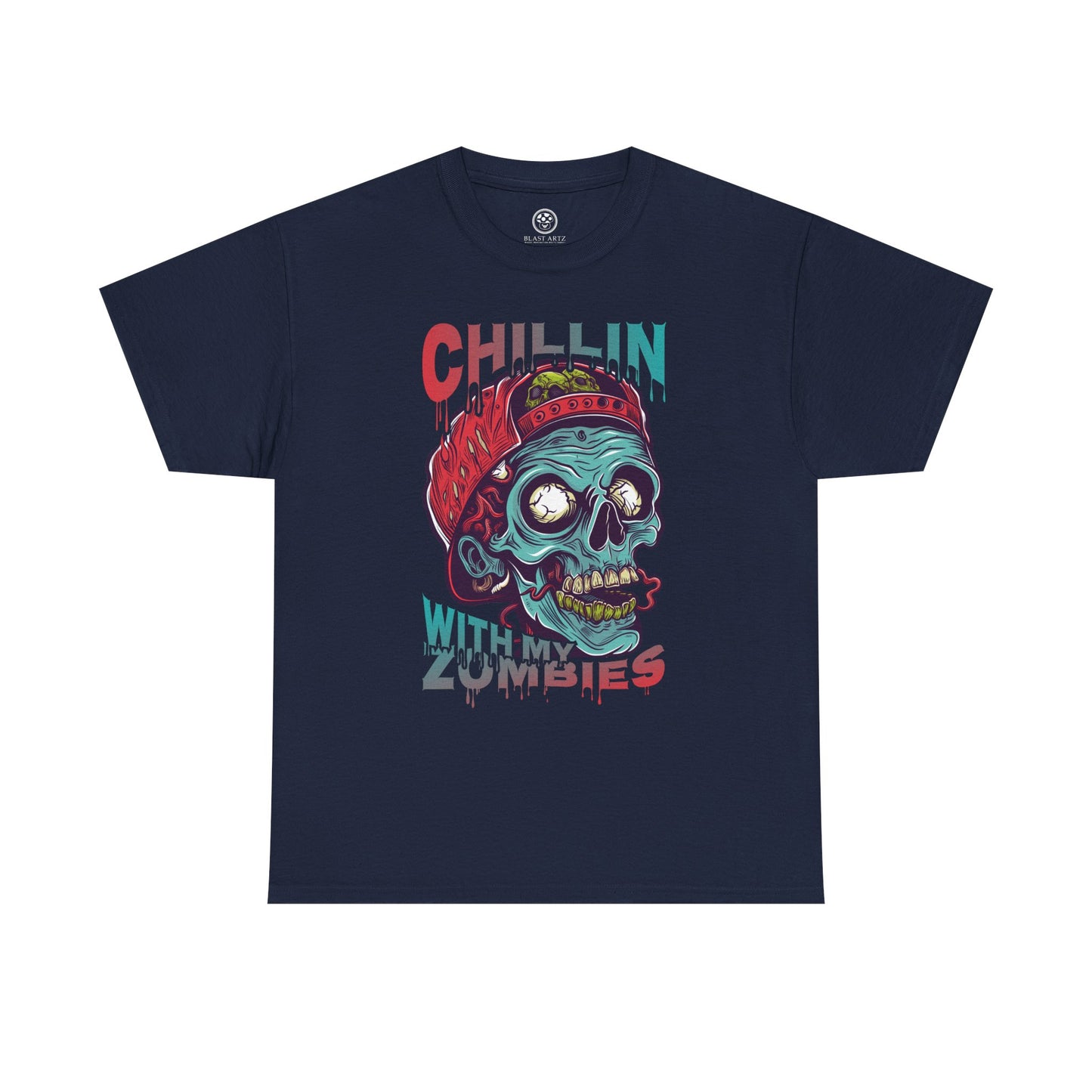 Chillin’ Zombie Attack Tee – Relaxed Horror Shirt
