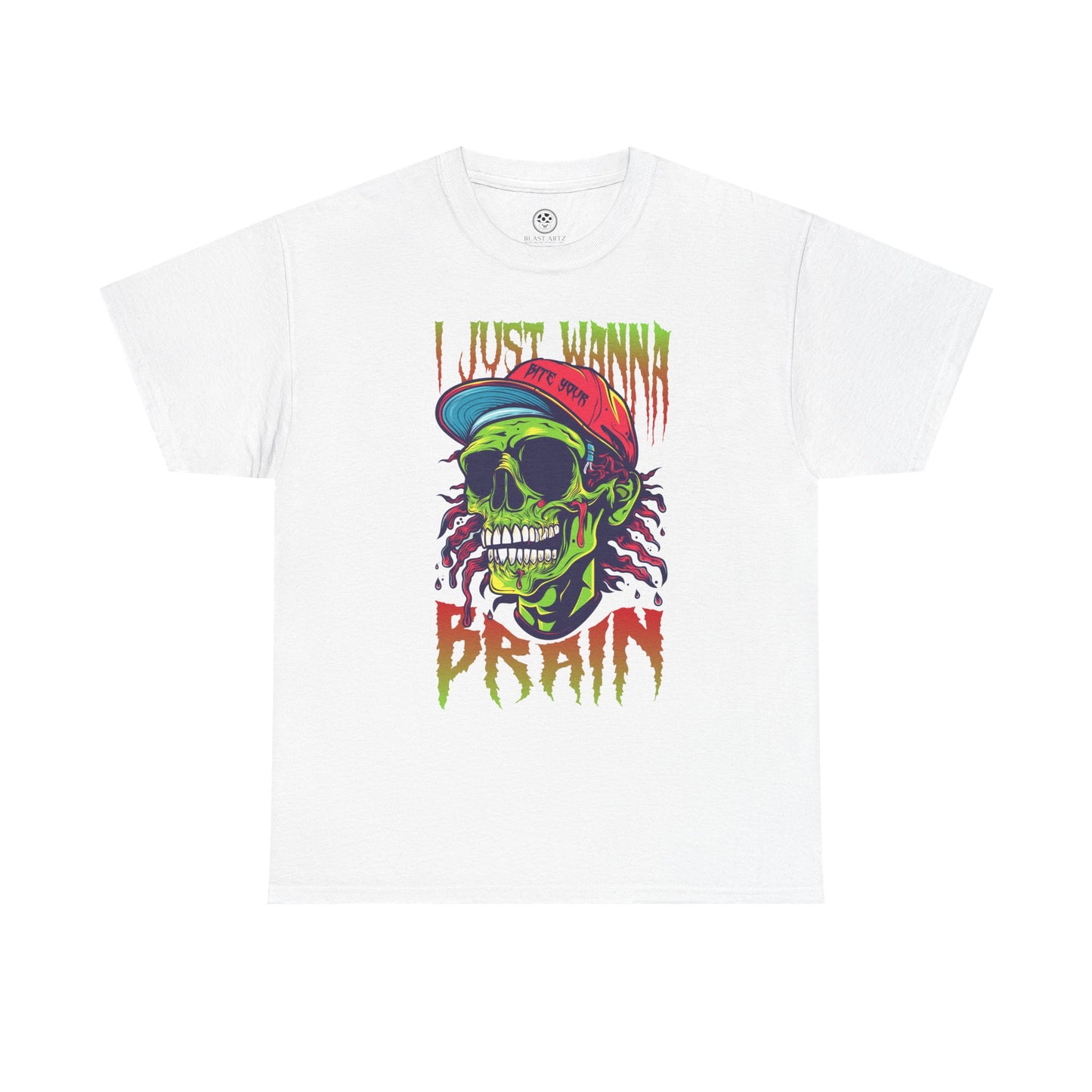 Bite of Brains Zombie Tee – Scary Horror Halloween Shirt