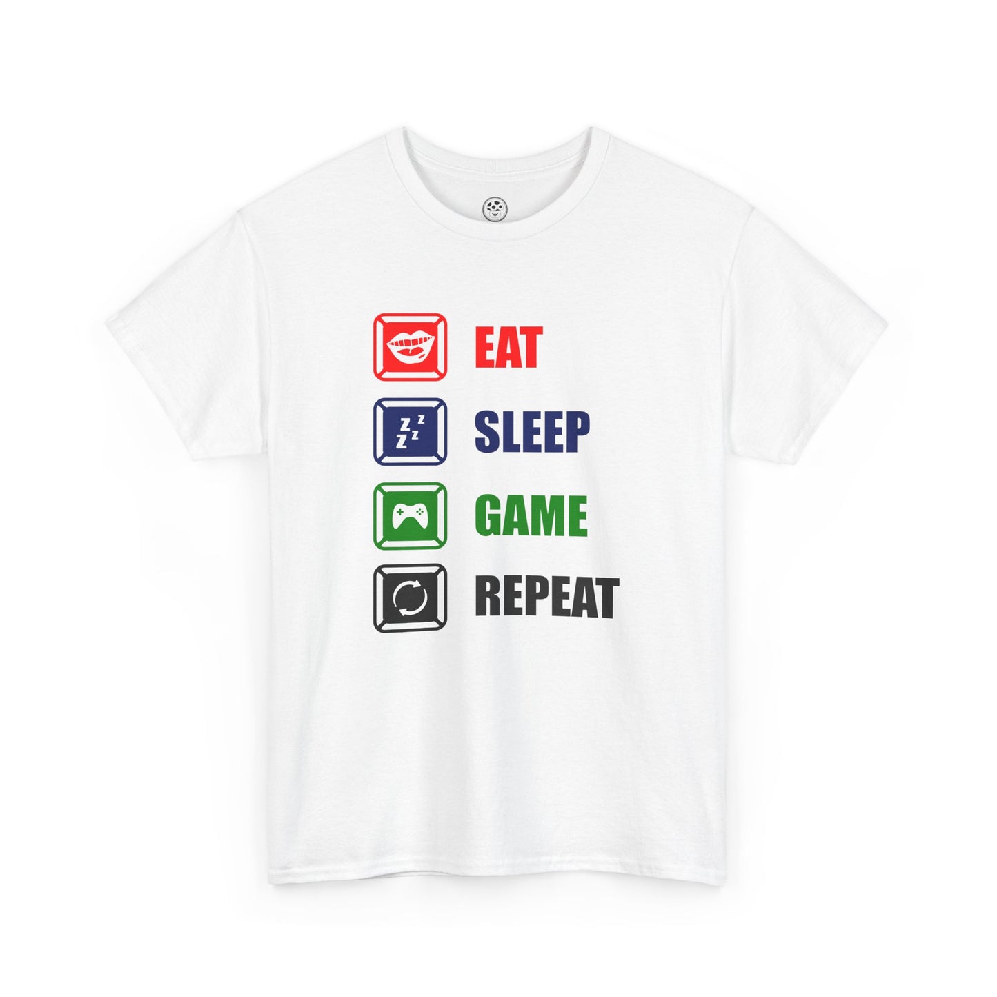 Eat Sleep Game Repeat Tee – Gamer Lifestyle Shirt