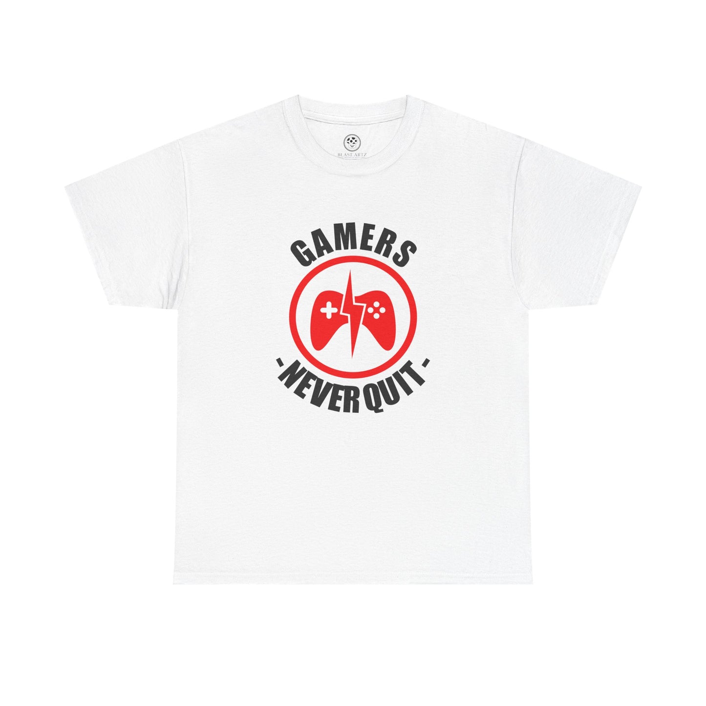 Gamers Never Quit Tee – Motivational Gamer Shirt