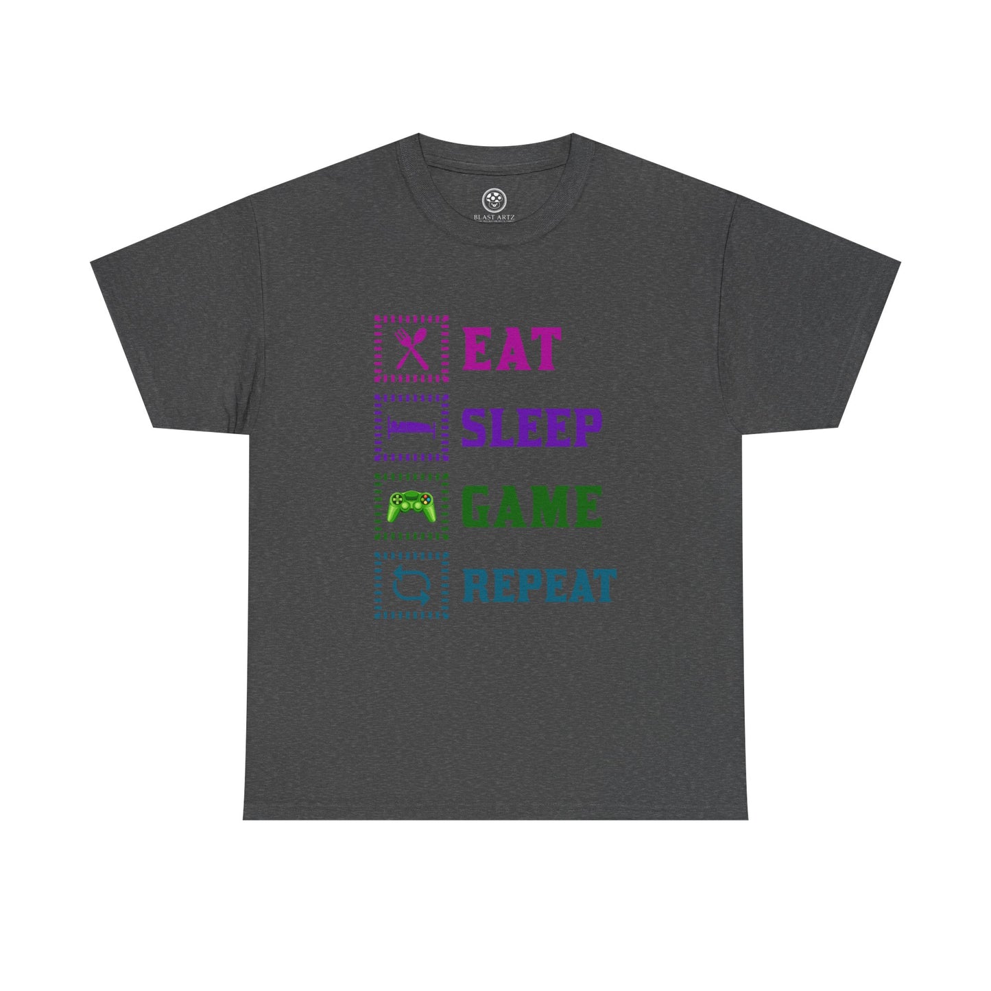Eat Sleep Game Tee – Gamer Routine Shirt