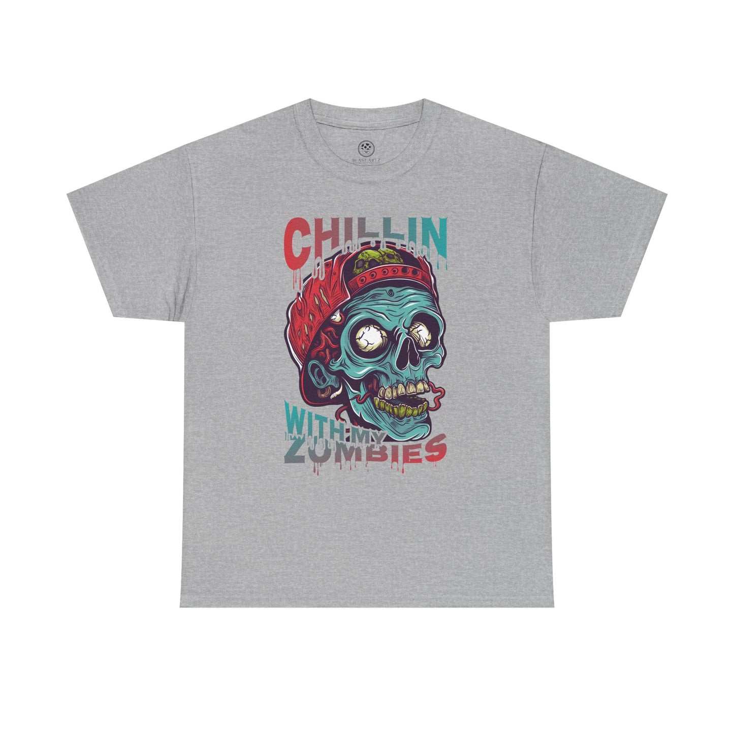 Chillin’ Zombie Attack Tee – Relaxed Horror Shirt