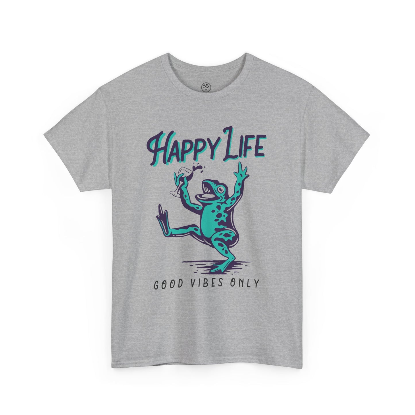 Happy Life Frog Tee – Good Vibes Shirt