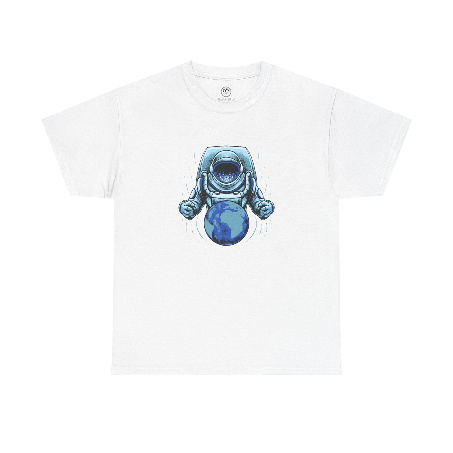 Astronaut Galaxy T-Shirt – Blue Cosmic Space Tee