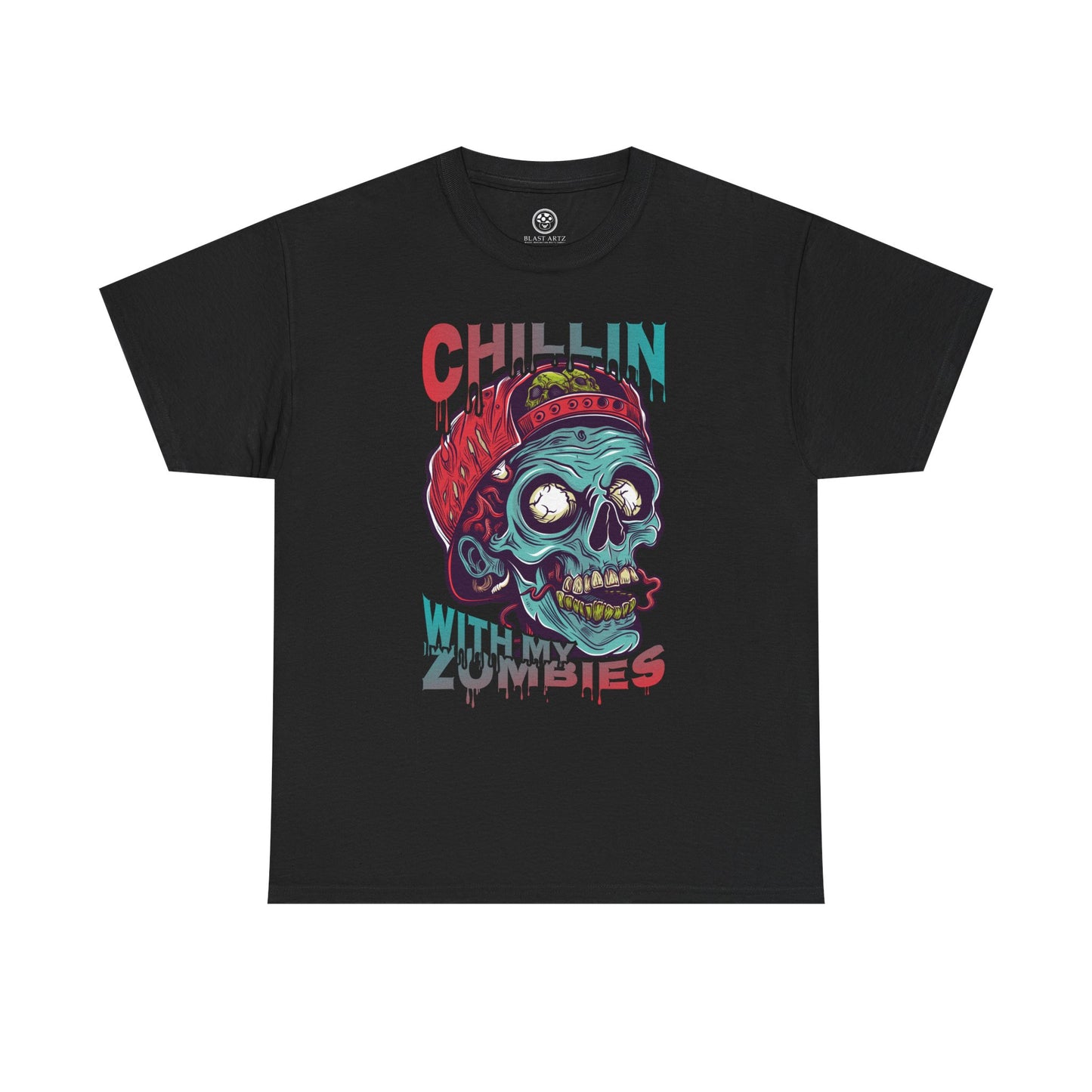 Chillin’ Zombie Attack Tee – Relaxed Horror Shirt