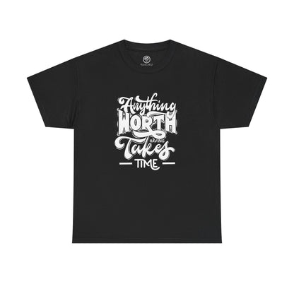 Worth Having Black Tee – Motivational Gaming Shirt
