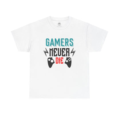 Gamers Never Die Tee – Cool Gaming Shirt