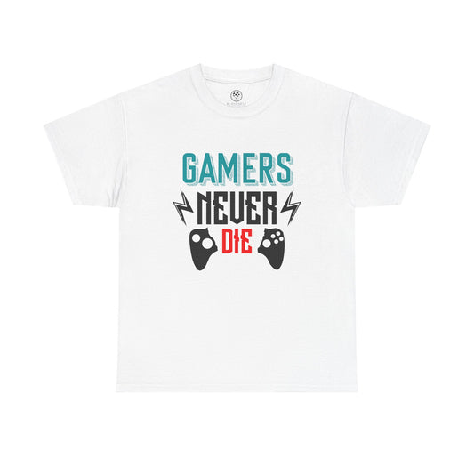 Gamers Never Die Tee – Cool Gaming Shirt