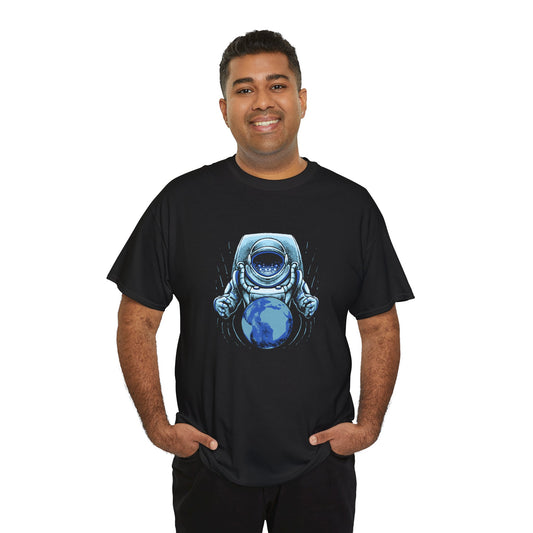 Astronaut Galaxy T-Shirt – Blue Cosmic Space Tee