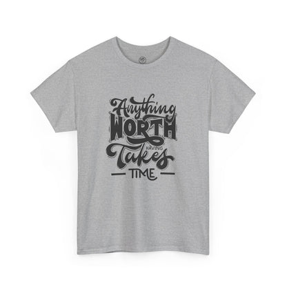 Worth Having White Tee – Motivational Gaming Shirt