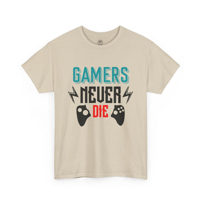 Gamers Never Die Tee – Cool Gaming Shirt