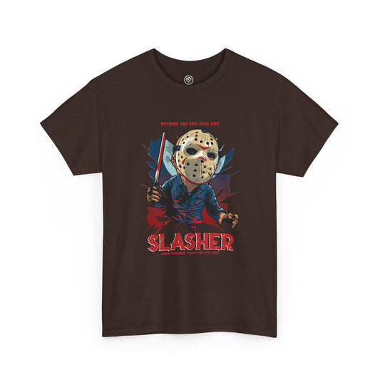 Slasher Night Tee – Retro Horror Villain Graphic Shirt