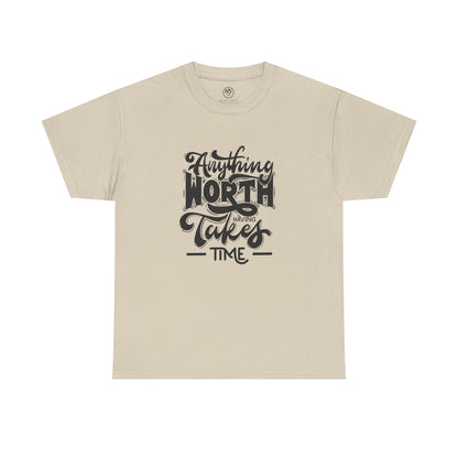 Worth Having White Tee – Motivational Gaming Shirt