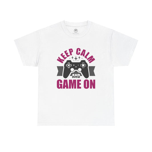 Keep Calm and Game On Tee - Gamer Motivation Shirt