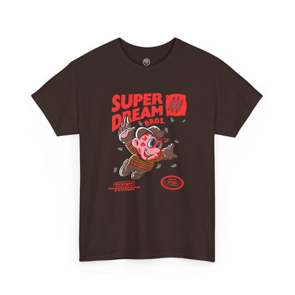 Super Dream Bro Tee – Retro Gamer Horror Mashup Shirt