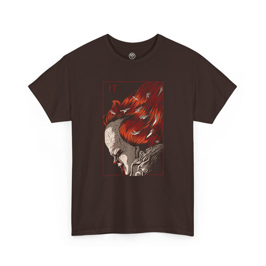 Shadowed Clown Face Tee – Horror Villain Artistic Graphic Shirt