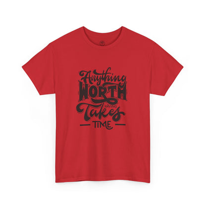Worth Having White Tee – Motivational Gaming Shirt