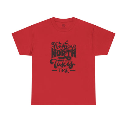 Worth Having White Tee – Motivational Gaming Shirt
