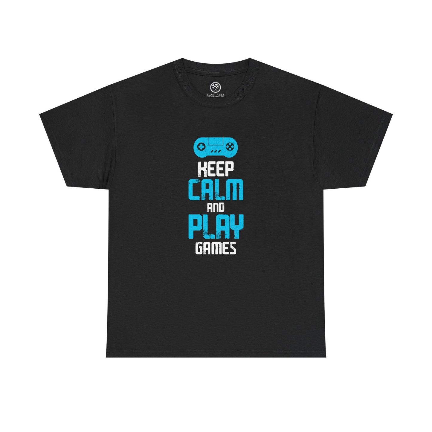 Keep Calm and Play Games Tee – Gamer Motivation Shirt