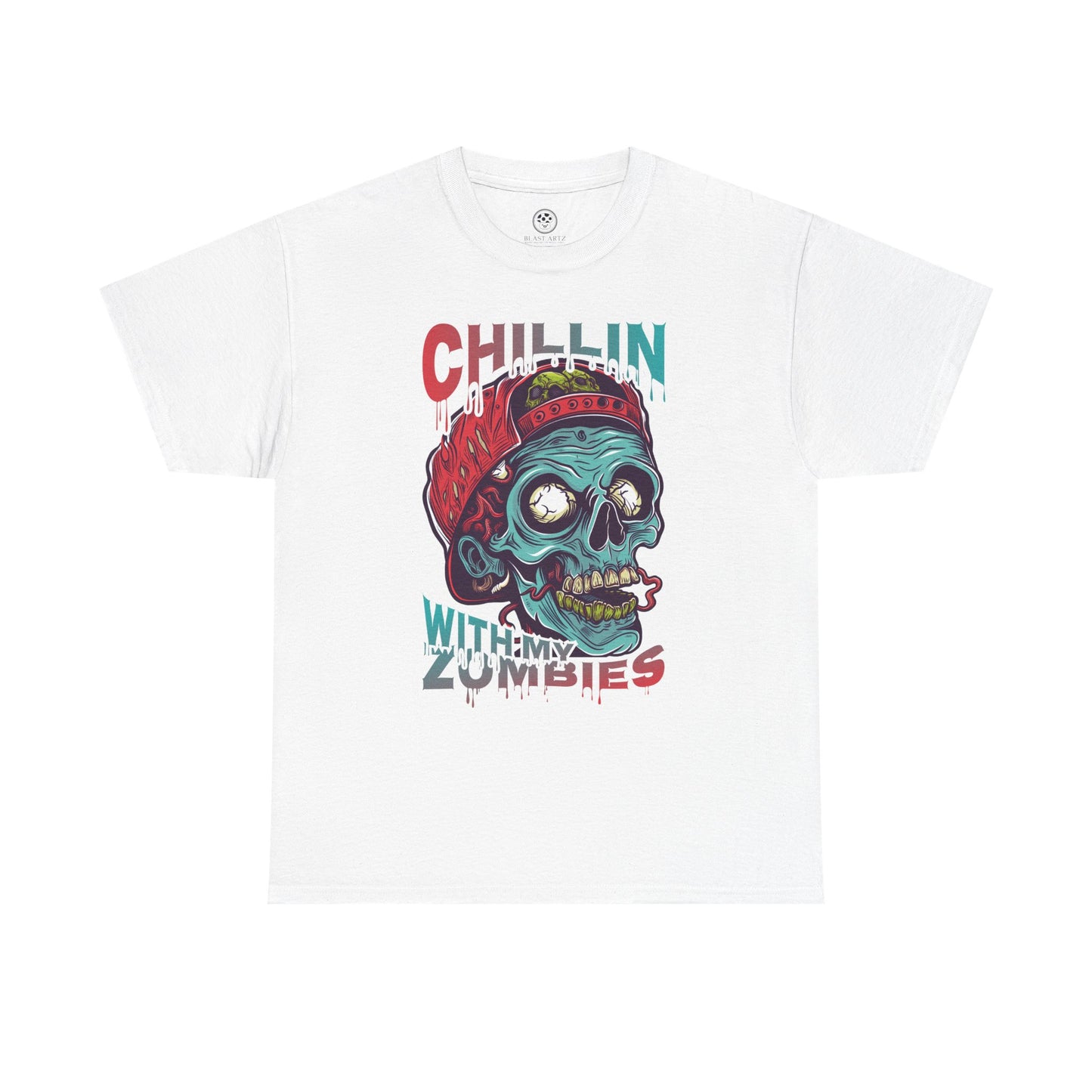 Chillin’ Zombie Attack Tee – Relaxed Horror Shirt