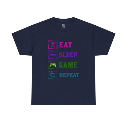 Eat Sleep Game Tee – Gamer Routine Shirt