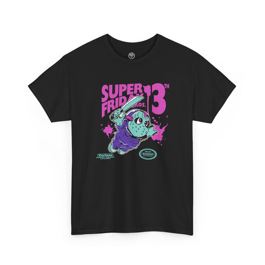 Super Friday 13 Tee – Horror Parody Gaming Shirt
