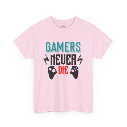 Gamers Never Die Tee – Cool Gaming Shirt