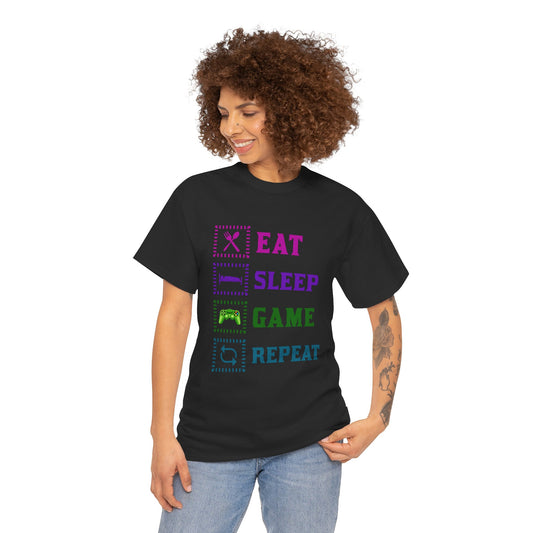 Eat Sleep Game Tee – Gamer Routine Shirt