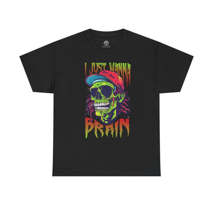 Bite of Brains Zombie Tee – Scary Horror Halloween Shirt