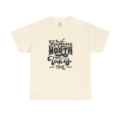 Worth Having White Tee – Motivational Gaming Shirt