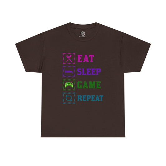 Eat Sleep Game Tee – Gamer Routine Shirt