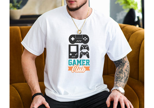 Gamer Club Tee – Retro Gaming Graphic Shirt