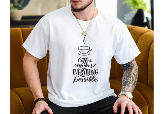 Coffee Makes Everything Possible Tee (White)