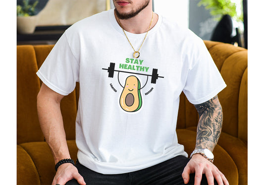 Stay Healthy Avocado Tee – Positive Cotton T-Shirt