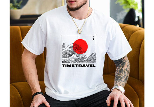 Time Travel Waves Tee – Japanese Red Sun Shirt