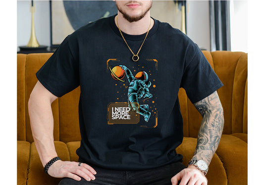 Need More Space Tee – Funny Astronaut Graphic Shirt