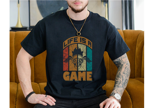 Life is a Game Tee – Retro Gamer Graphic Shirt
