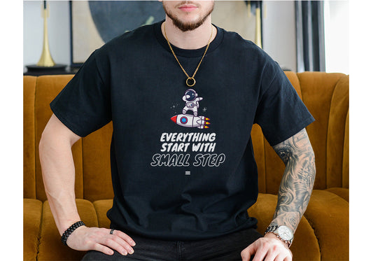 Small Step Astronaut Tee – Motivational Space Shirt