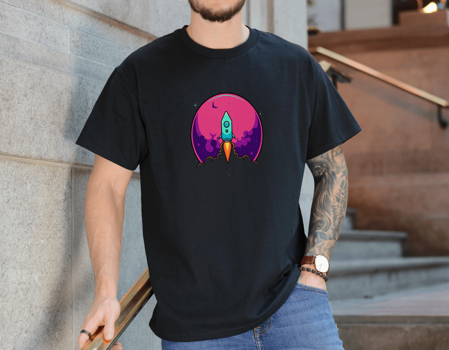 Rocket Take Off T-Shirt – Spaceship Dream Tee