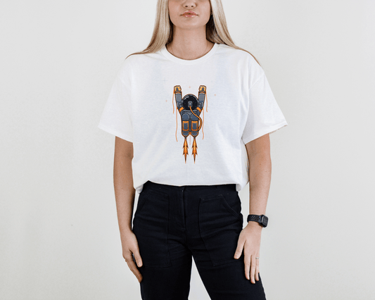 Astronaut Jetpack T-Shirt – Sci-Fi Space Explorer Tee