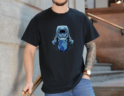 Astronaut Galaxy T-Shirt – Blue Cosmic Space Tee