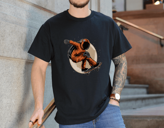 Astronaut Skating T-Shirt – Cosmic Skater Space Tee