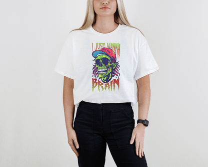 Bite of Brains Zombie Tee – Scary Horror Halloween Shirt