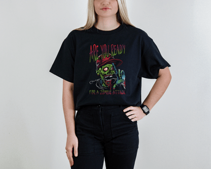 Funny Zombie Attack Tee – Colorful Undead Horror T-Shirt