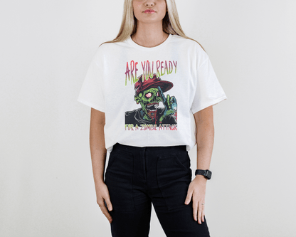 Funny Zombie Attack Tee – Colorful Undead Horror T-Shirt